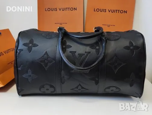 Louis Vuitton Пътна чанта, фитнес чанта, уикенд чанта, кожа, снимка 1