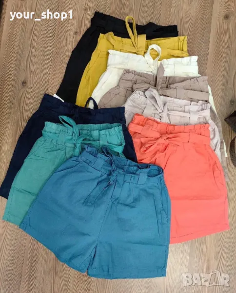 Дамски къси панталони лен , снимка 1