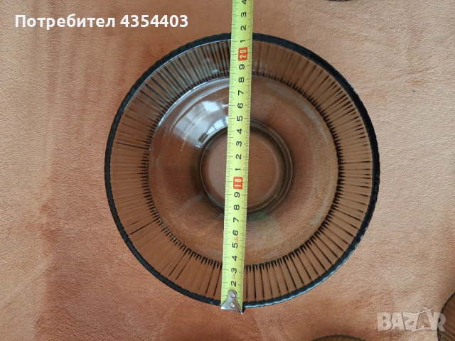 Стъклен сервиз – 6 малки купички и 1 голяма купа, снимка 6 - Сервизи - 53713904