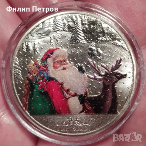 Коледно - новогодишен плакет в защитна капсула . Merry Christmas and Happy New Year, снимка 6 - Нумизматика и бонистика - 48410868