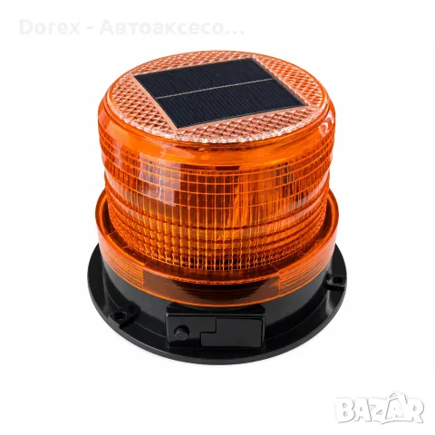 LED соларна аварийна лампа - буркан и маяк, оранжева, 18 LED, 4 режима, 12V, акумулаторна батерия, снимка 2 - Аксесоари и консумативи - 55990945