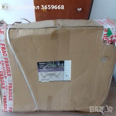 Градински комплект -маса+ 4 стола, НОВ, снимка 3 - Градински мебели, декорация  - 41884403