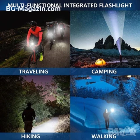 Мощен акумулаторен ръчен лед фенер водоустойчив USB зареждане LED CREE за лов риболов туризъм, снимка 4 - Къмпинг осветление - 51017172