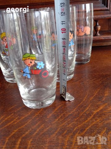 Ретро детски чаши от калиево стъкло , снимка 7 - Чаши - 36020912