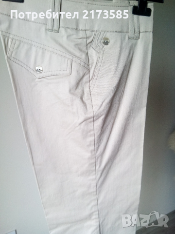 Дамски светло-бежев памучен панталон, снимка 2 - Панталони - 44759193