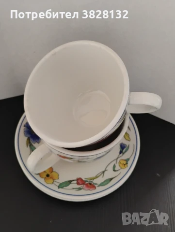 двоен сет чаша с чинийка, снимка 5 - Антикварни и старинни предмети - 50832853