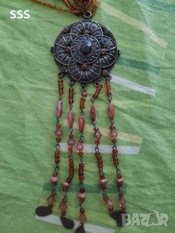 Стар медальон гердан колие, снимка 2 - Антикварни и старинни предмети - 41808062