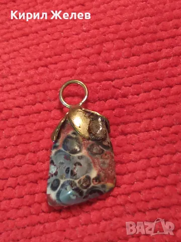 СТАР ПЕНДАНТ - САРДОНИКС с БРОНЗОВ ОБКОВ РЕТРО БИЖУ МЕДАЛЬОН 3694, снимка 6 - Антикварни и старинни предмети - 35666179