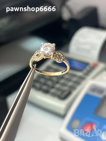 Златен пръстен 14 карата, снимка 4 - Пръстени - 50343352