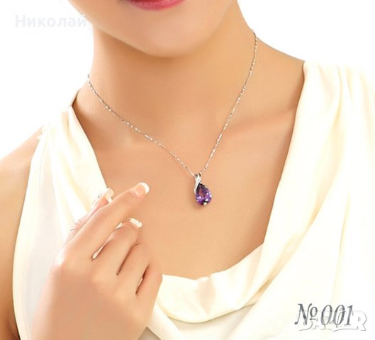 Сребърно колие, подарък за денят на влюбените, подарък за жена, Св. Валентин , снимка 2 - Бижутерийни комплекти - 44257156