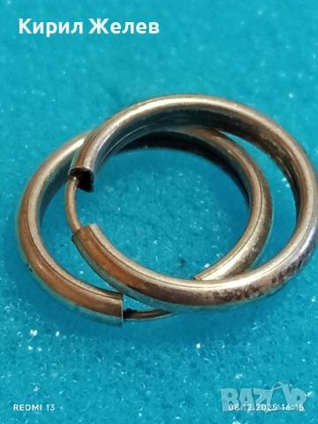 Нежни сребърни обеци тип халка много красиви елегантни 52401, снимка 4 - Обеци - 52692507