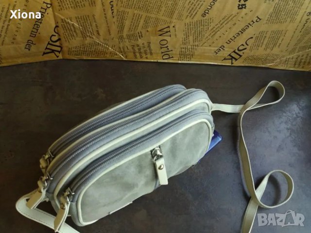 Marzia/малка велурена чанта-естествена кожа, снимка 3 - Чанти - 38789567