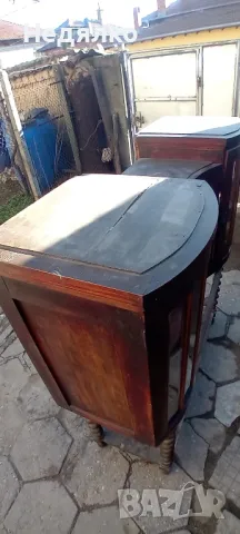 Старинна австрийска махагонова витрина,скрин,кристал, снимка 18 - Антикварни и старинни предмети - 48601548