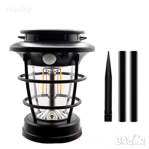 Соларна сензорна лампа с LED осветление Hop-8818F, снимка 6 - Лед осветление - 49173622