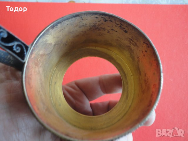 Руски сребърен подстакан чаша емайл позлата 916, снимка 11 - Колекции - 38740795