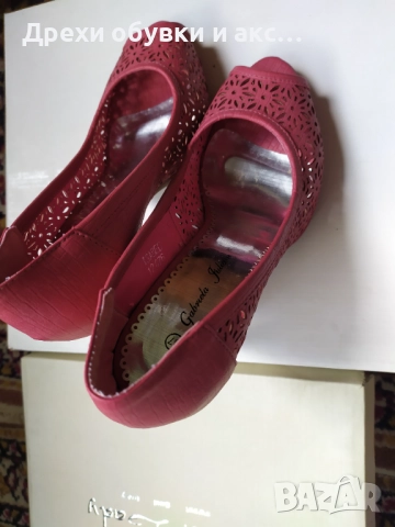 Розови сандали на висок ток 37 номер обувани веднъж 16лвв