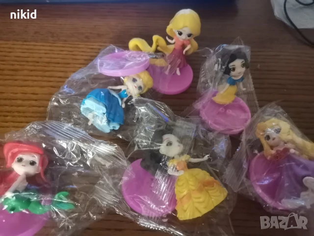 6 принцеси Снежанка Рапунцел Белл Пепеляшка Русалка Ариел Аврора фигурки фигурка за игра украса торт