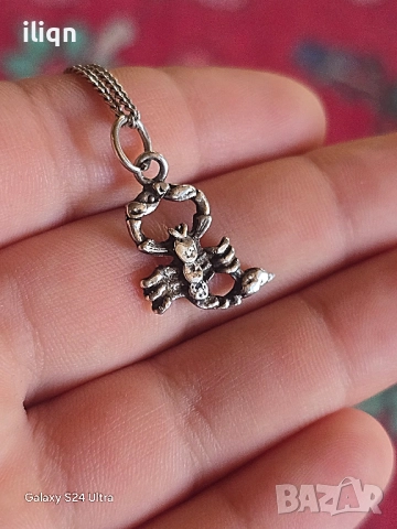 Сребърен синджир с висулка. 49см. Цена 23,99лв. За Севлиево безплатна доставка., снимка 3 - Колиета, медальони, синджири - 51461673