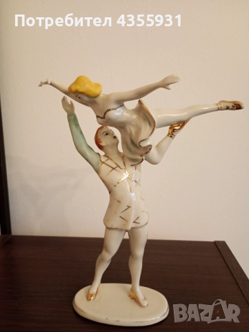 Танцьори стар български порцелан стара порцелан фигурка статуетка балерина танцьор балерина , снимка 5 - Антикварни и старинни предмети - 52022205