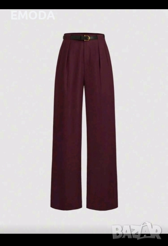 Бордо Панталон + подарък колан!🎀, снимка 2 - Панталони - 52599201