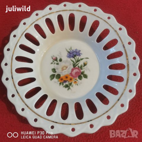 Фруктиера, чиния, ажурена, снимка 3 - Чинии - 39226721