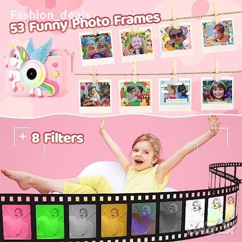 Нов детски фотоапарат Компактна видеокамера за деца начинаещи видео с трипод, снимка 5 - Камери - 41916725