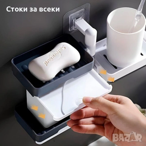 Въртящ се органайзер за баня или кухня с 4 нива,розов, снимка 4 - Други стоки за дома - 53225514