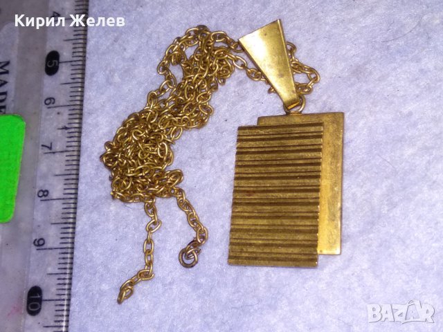 КРАСИВ Стар ПОЗЛАТЕН БРОНЗОВ РЕТРО АР ДЕКО МЕДАЛЬОН с ФИНА БРОНЗОВА с ПОЗЛАТА ЗДРАВА ВЕРИЖКА 38453, снимка 10 - Антикварни и старинни предмети - 41389449