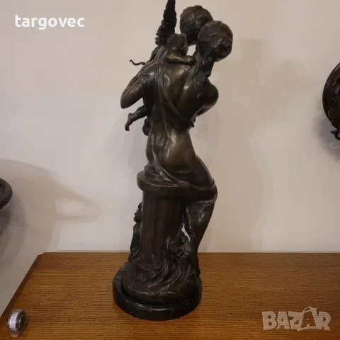 уникална бронзова фигура статуетка статуя, снимка 6 - Антикварни и старинни предмети - 49236517