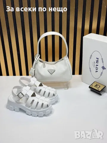 Prada Дамски Сандали Прада - Бели Или Черни Код SEM-243, снимка 9 - Сандали - 55776630