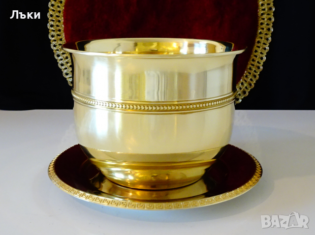 Бронзова шампаниера,съд за лед. , снимка 2 - Антикварни и старинни предмети - 36213373