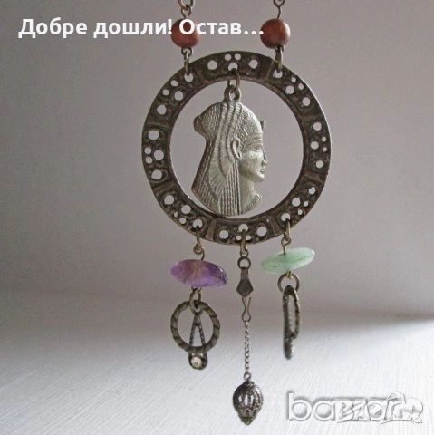 Нефертити 2 бр, фараон, колие, Египет, бюст, метал, дърво дърворезба, снимка 16 - Други - 37587018