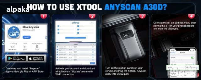 Продавам автомобилен скенер/диагностика XTOOL A30D, доживотен ъпдейт, снимка 3 - Аксесоари и консумативи - 52045133