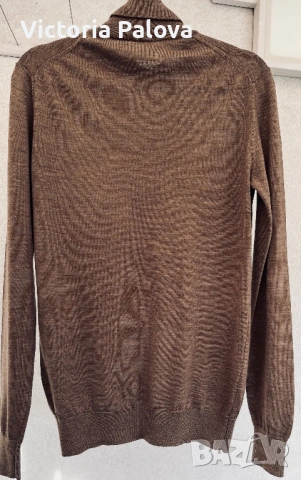 Кафяв мерино пуловер MADS NØRGAARD унисекс  Дания, снимка 7 - Пуловери - 53388153