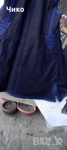 Женски дълъг елек ментан със кожи и гайтани, снимка 17 - Антикварни и старинни предмети - 53801405