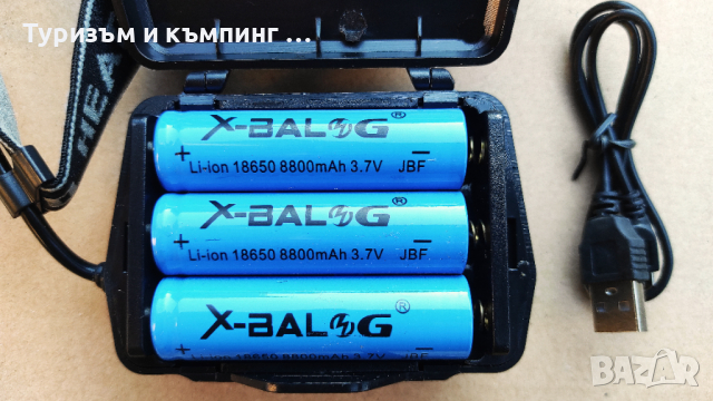 Мощен челник CREE XHP 90.3/ 3 батерии и UBS /, снимка 7 - Екипировка - 44750107