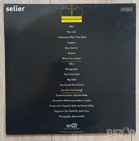 Depeche Mode ‎– Speak & Spell Издание 🇬🇧 UK 1981г Състояние на винила:NEAR MINT,отличен винил и зв, снимка 2 - Грамофонни плочи - 52399592