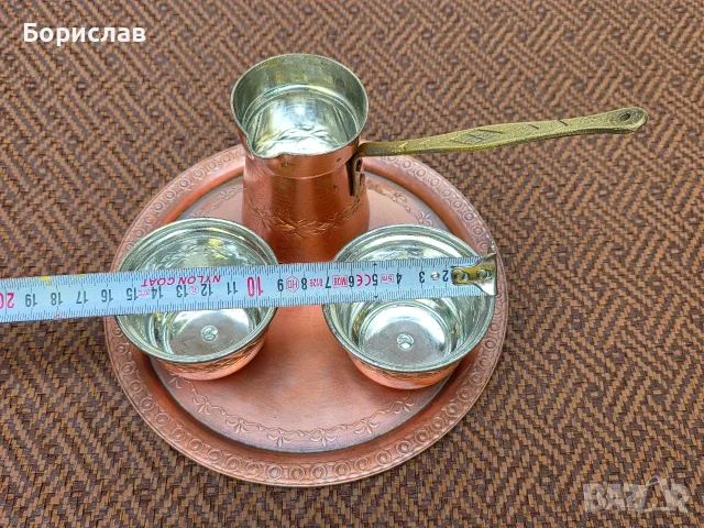 Меден комплект за кафе, снимка 4 - Антикварни и старинни предмети - 55930737