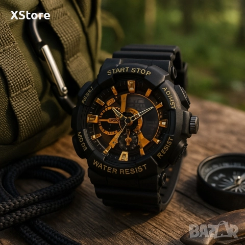 Мъжки мултифункционален часовник - Спортен, водоустойчив и удароустойчив, снимка 5 - Други - 51466862