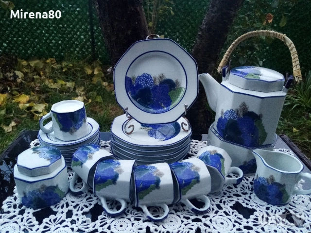 Винтидж сервиз в азиатски стил - 22 части !