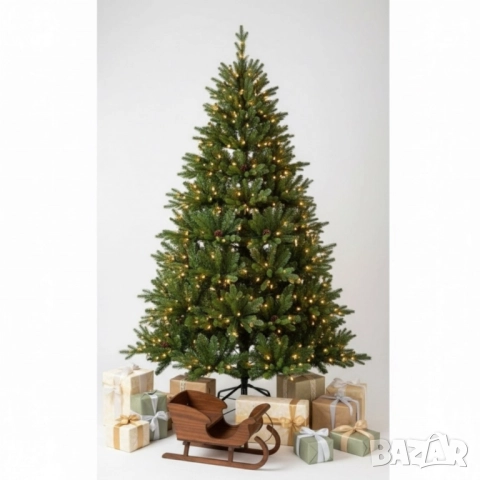 Красива коледна елха с естествено излъчване, снимка 3 - Декорация за дома - 52309471