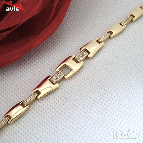 Гривна с 14К златно покритие 234860, снимка 2 - Пръстени - 53627801