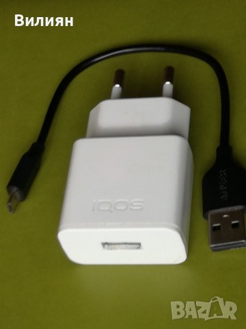 USB зарядно + Адаптор 220V за Електронна цигара  Iqos 2,4 plus, снимка 3 - Аксесоари за електронни цигари - 41136344