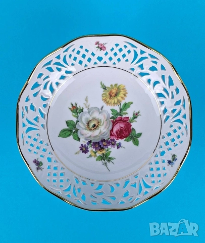 Ажурена фруктиера на столче - Schumann, Германия, снимка 2 - Декорация за дома - 52772426