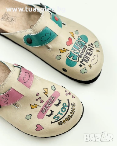 🥁 Намаление - Ортопедични чехли със стелка от естествен велур | Марка Tuasolea, снимка 1