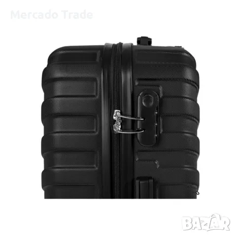 Куфар с колелца Mercado trade, 90л., Черен, снимка 5 - Куфари - 47404388