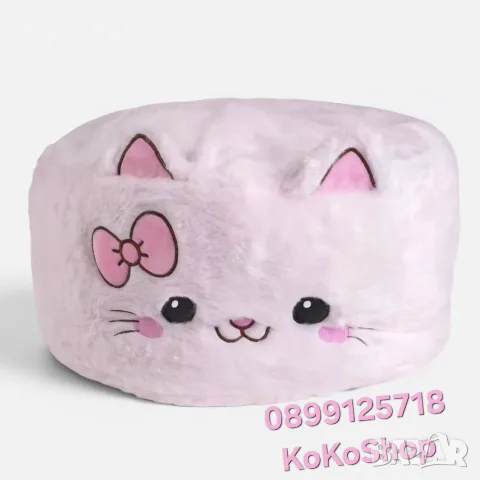 Детски пуф Коте - мек, удобен, снимка 3 - Плюшени играчки - 56406807