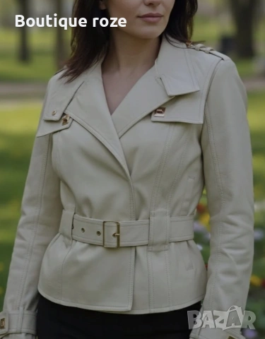 дамско яке крем цвят 