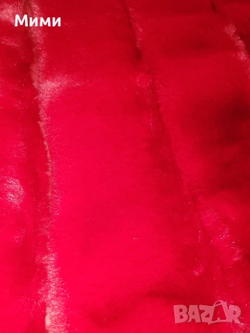 Червен елек с косъм, снимка 7 - Елеци - 53584603