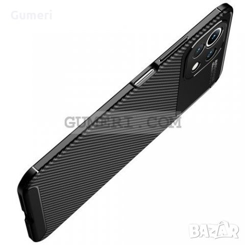 Xiaomi 11 Lite 5G NE Противоударен Силиконов Гръб Със Защита За Задната Камера - Карбон, снимка 5 - Калъфи, кейсове - 35727871